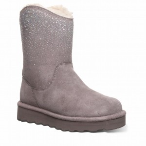 Bearpaw Glam Platform Lo Stiefel Damen Grau | ZGV4860BE