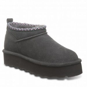 Bearpaw Retro Super Shorty Deco Plateau Stiefel Damen Grau | DBQ7432OW