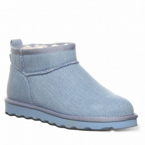 Bearpaw Shorty Vegan Stiefel Damen Blau | YQW8622FA