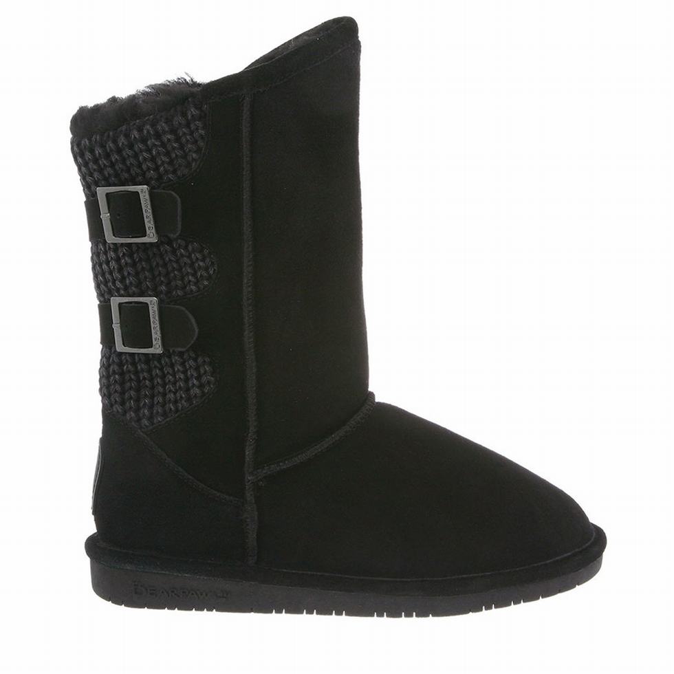 Bearpaw Boshie Hohe Stiefel Damen Schwarz | NRL6255OP