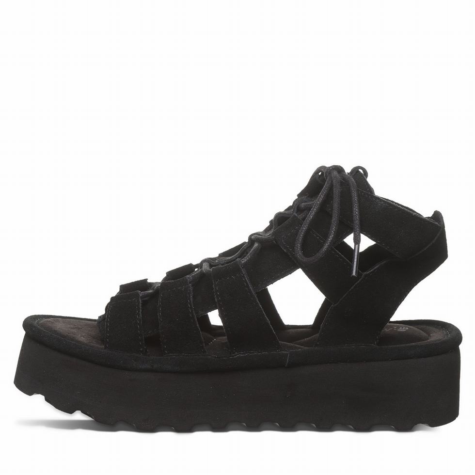 Bearpaw Elevation Sandalen Damen Schwarz | UWL4392AV