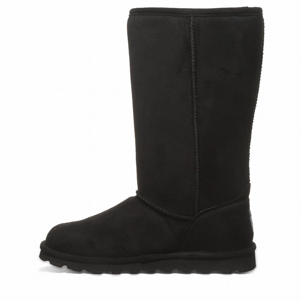 Bearpaw Elle Tall Vegan Stiefel Damen Schwarz | NWO1615QW