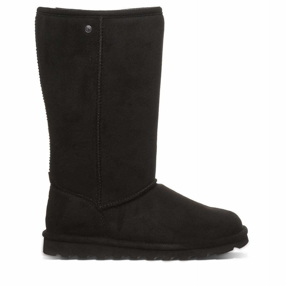 Bearpaw Elle Tall Vegan Stiefel Damen Schwarz | NWO1615QW