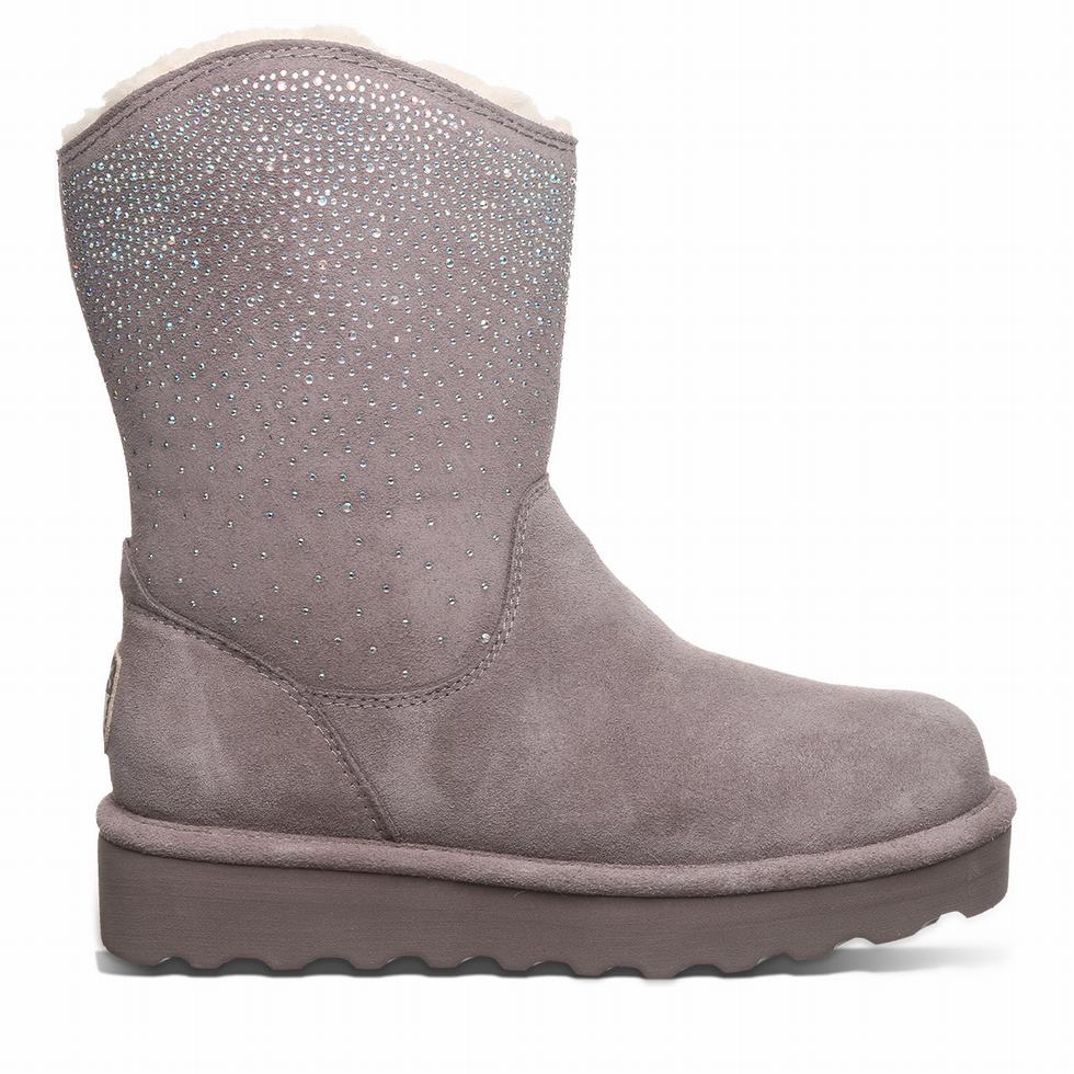 Bearpaw Glam Platform Lo Stiefel Damen Grau | ZGV4860BE