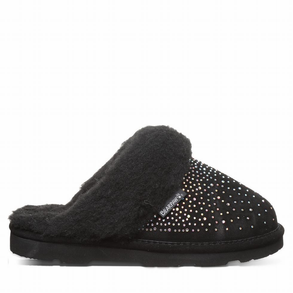 Bearpaw Loki Exotic Hausschuhe Damen Schwarz | PSQ8490DV