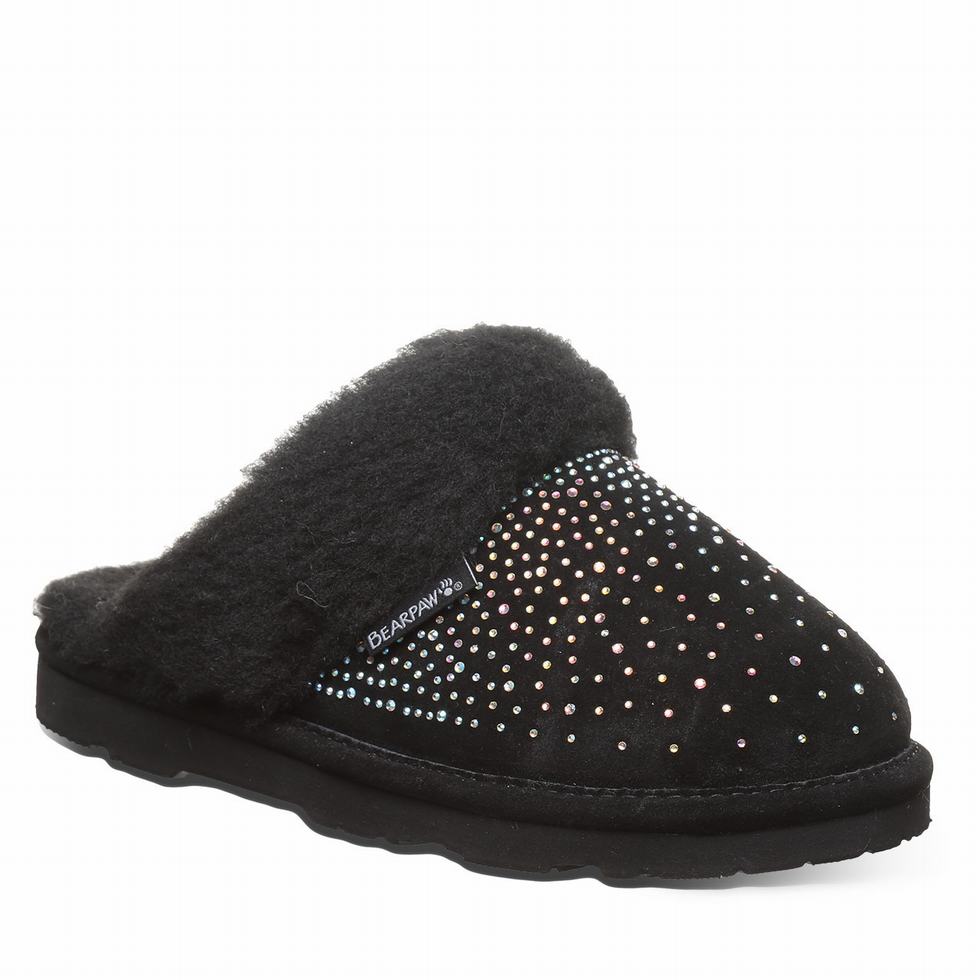 Bearpaw Loki Exotic Hausschuhe Damen Schwarz | PSQ8490DV