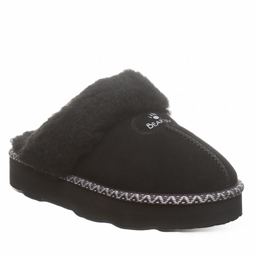 Bearpaw Loki Platform Lo Deco Hausschuhe Damen Schwarz | JPA1159LT