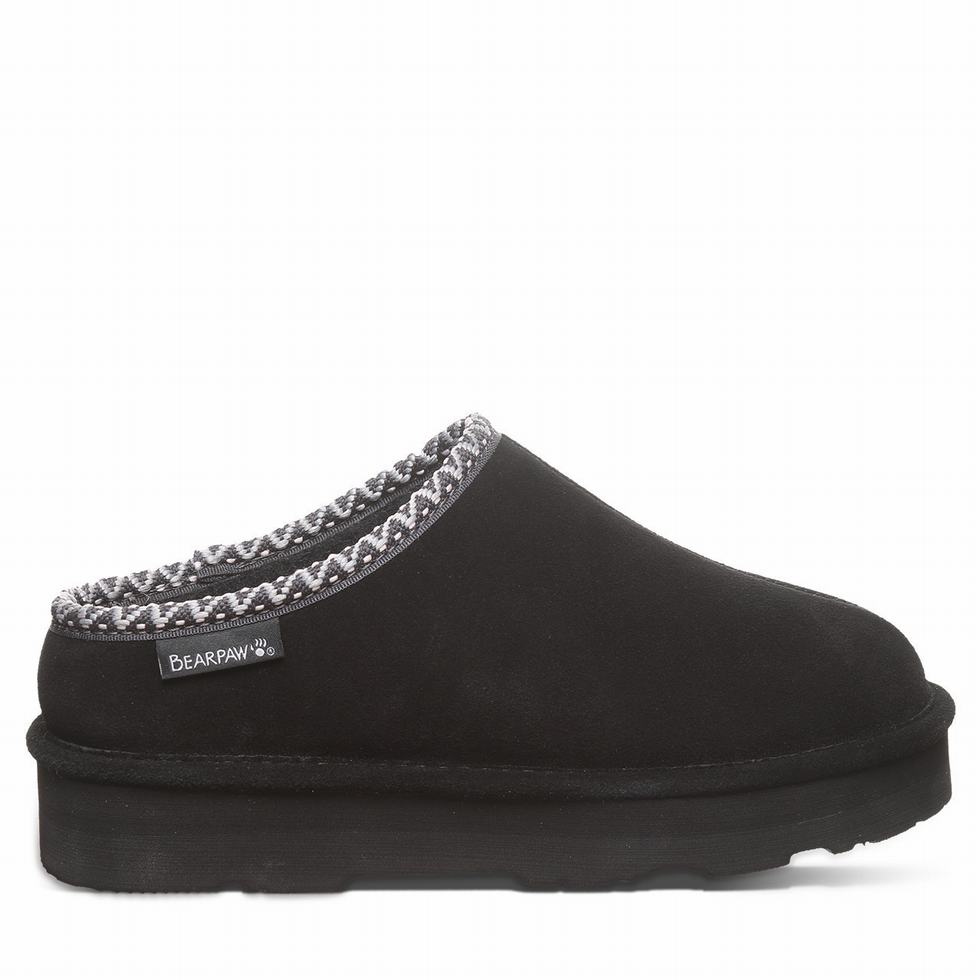 Bearpaw Martis Hausschuhe Damen Schwarz | NER6246LG