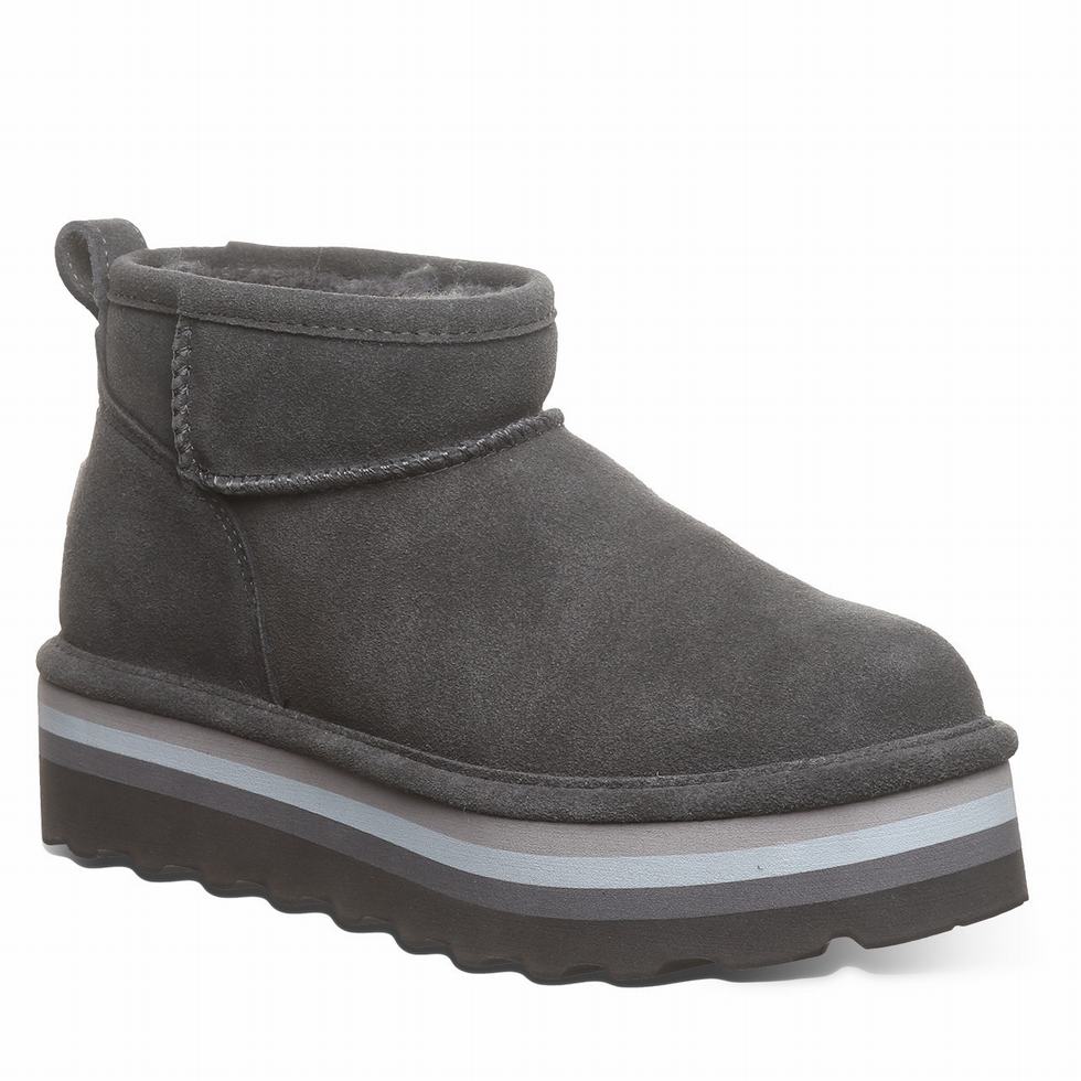 Bearpaw Retro Shorty Plateau Stiefel Damen Grau | OUA4613GS