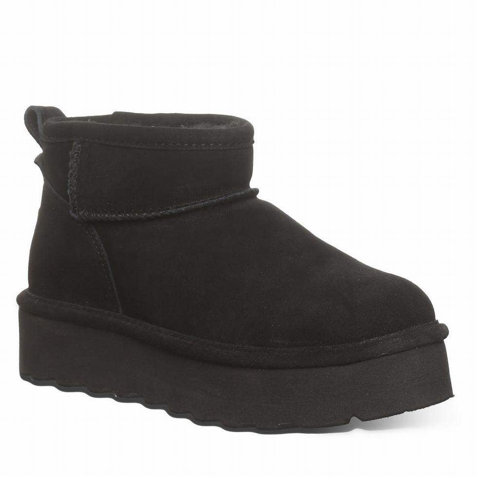 Bearpaw Retro Shorty Plateau Stiefel Damen Schwarz | JVP2129XB