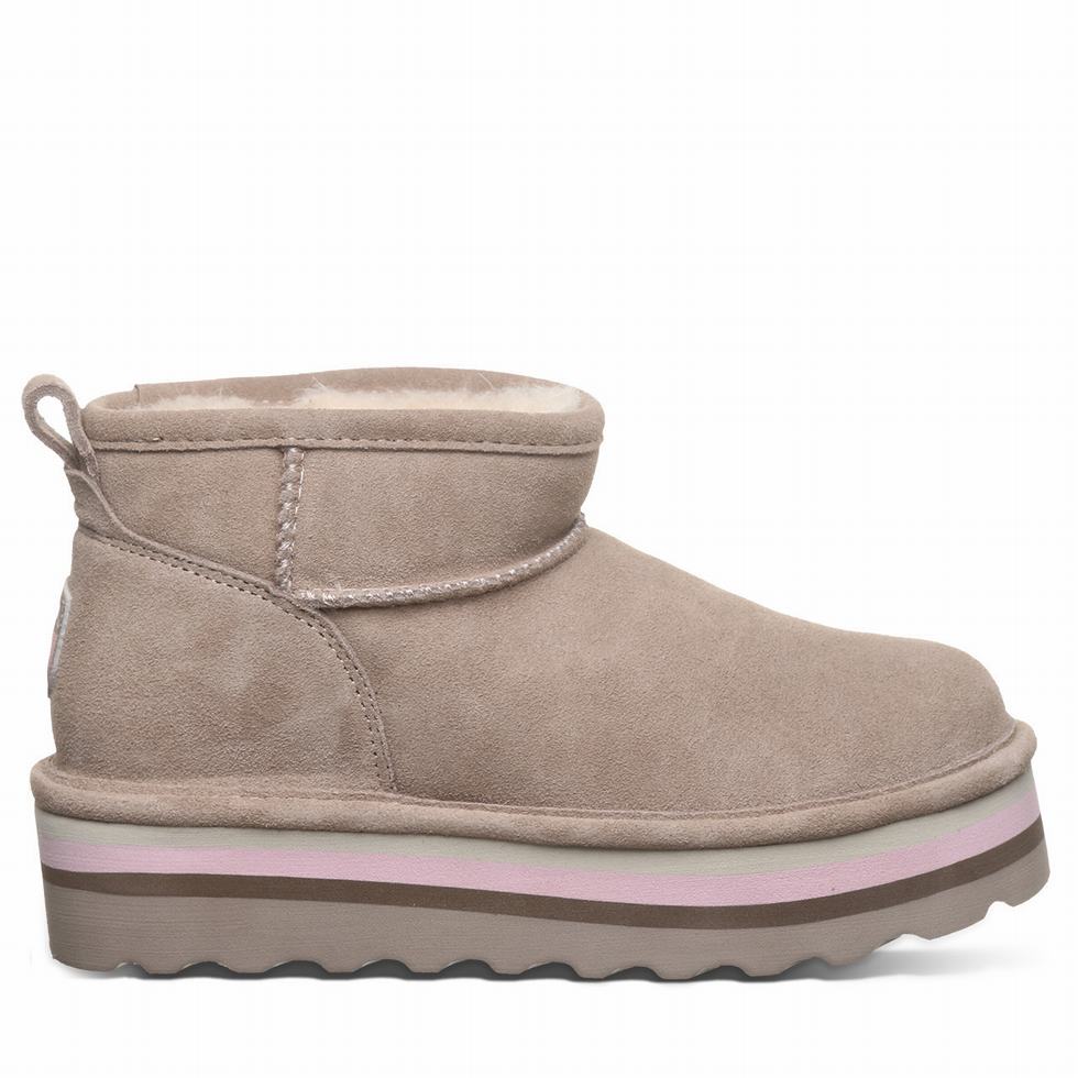 Bearpaw Retro Shorty Plateau Stiefel Damen Beige | EEE4391WY