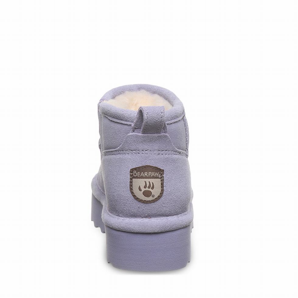 Bearpaw Retro Shorty Youth Stiefel Kinder Lila | WWG9732XN