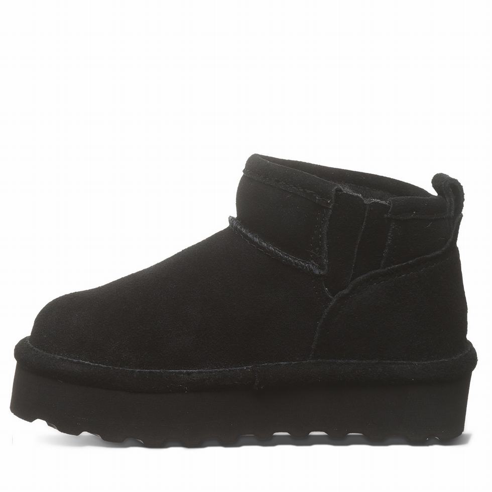 Bearpaw Retro Shorty Youth Stiefel Kinder Schwarz | VNC1647MZ