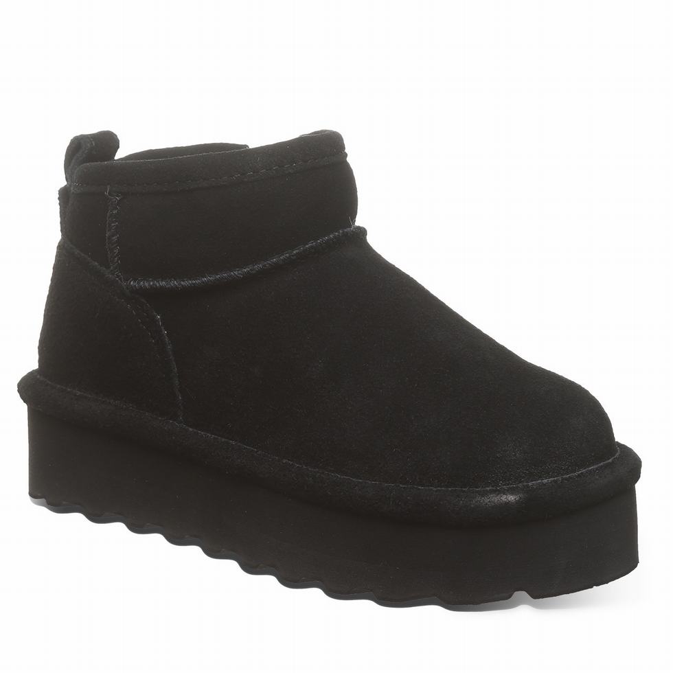 Bearpaw Retro Shorty Youth Stiefel Kinder Schwarz | VNC1647MZ