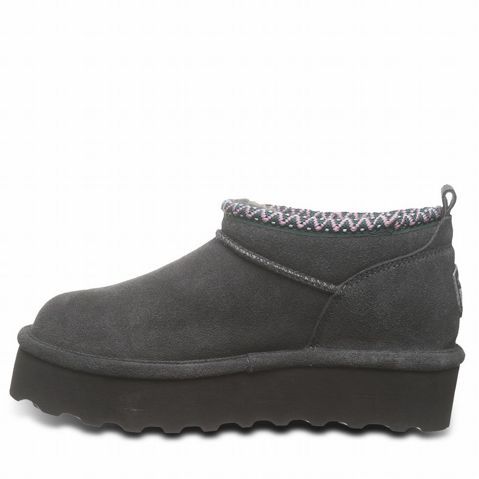 Bearpaw Retro Super Shorty Deco Plateau Stiefel Damen Grau | DBQ7432OW