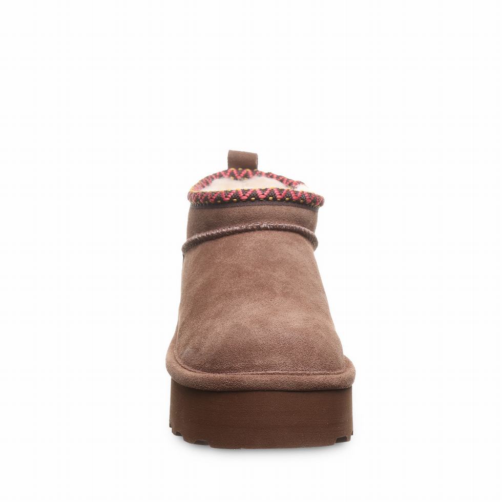 Bearpaw Retro Super Shorty Deco Plateau Stiefel Damen Braun | EFD9753NL