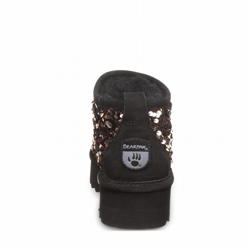 Bearpaw Retro Super Shorty Sequin Plateau Stiefel Damen Braun | ZFO4620JC