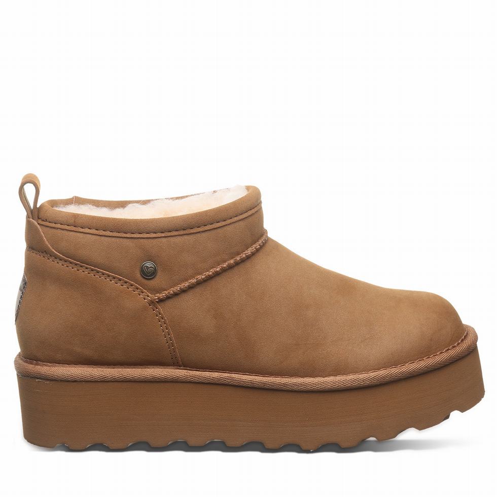 Bearpaw Retro Super Shorty Vegan Plateau Stiefel Damen Braun | QYE6568PO