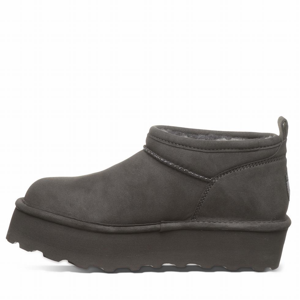 Bearpaw Retro Super Shorty Vegan Plateau Stiefel Damen Grau | XYC4431TR