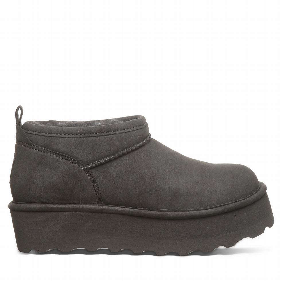 Bearpaw Retro Super Shorty Vegan Plateau Stiefel Damen Grau | XYC4431TR