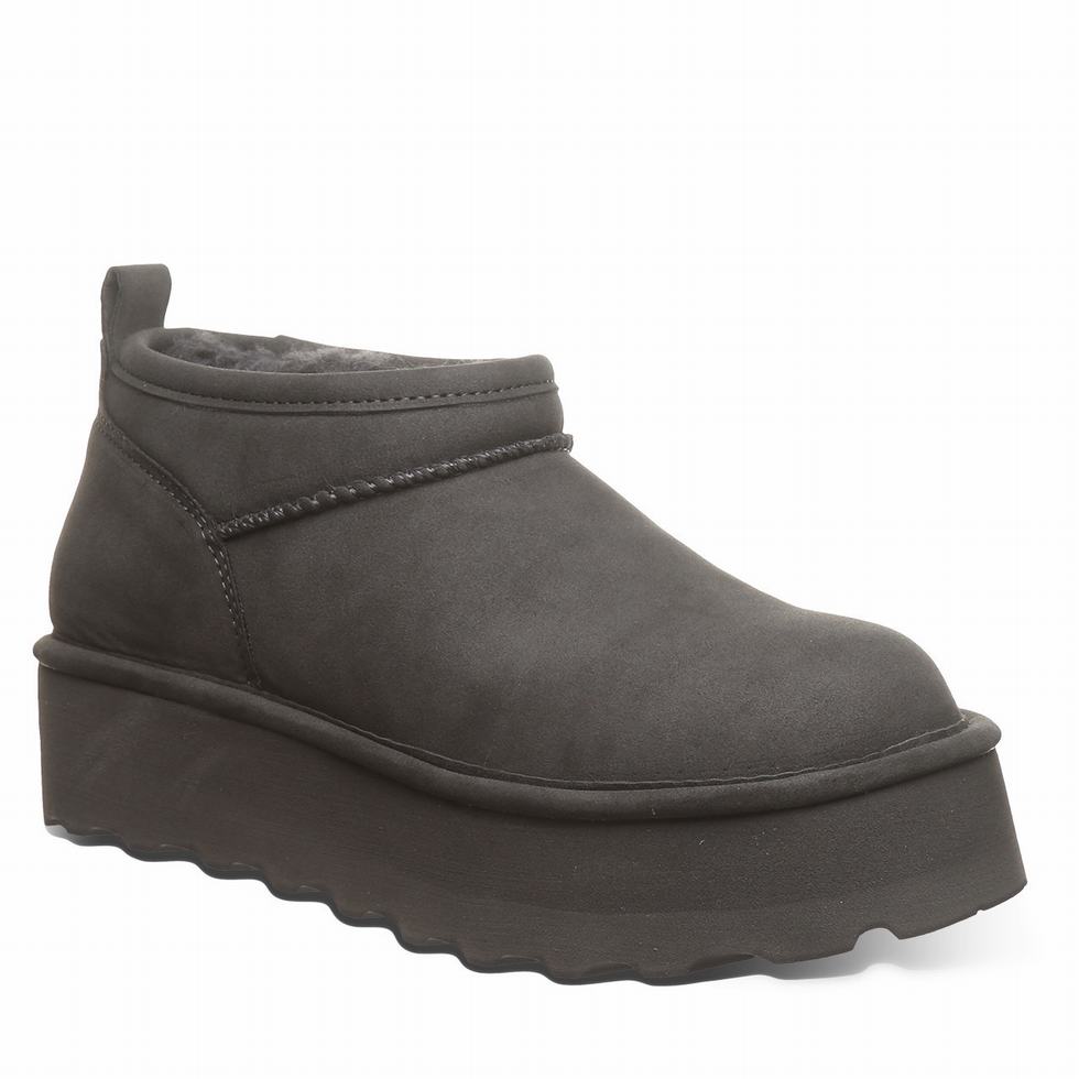 Bearpaw Retro Super Shorty Vegan Plateau Stiefel Damen Grau | XYC4431TR