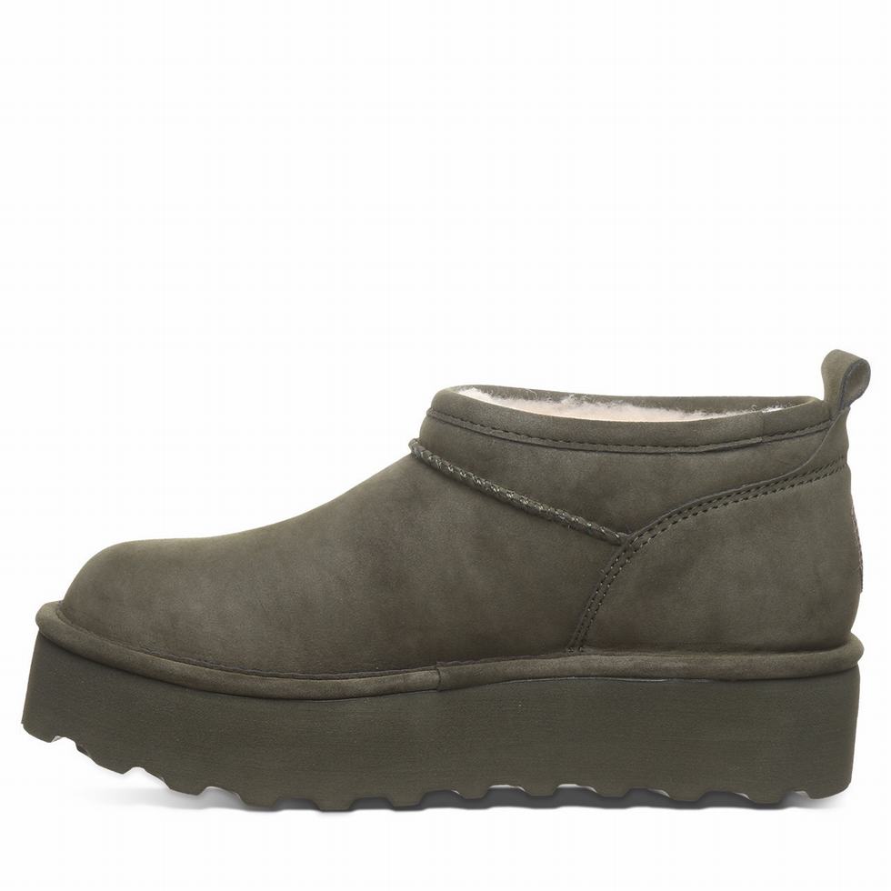 Bearpaw Retro Super Shorty Vegan Plateau Stiefel Damen Grün | RKJ6184FA