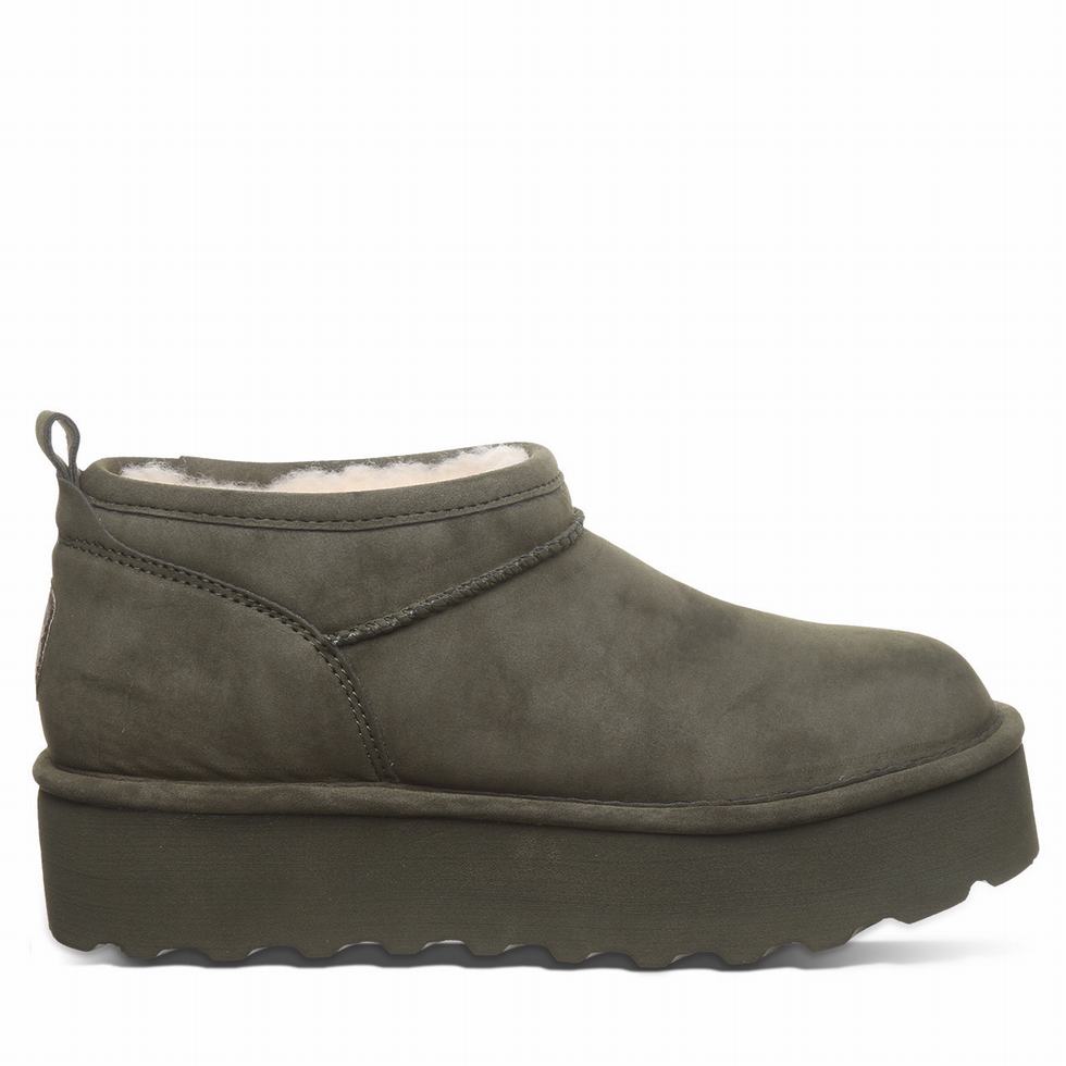 Bearpaw Retro Super Shorty Vegan Plateau Stiefel Damen Grün | RKJ6184FA