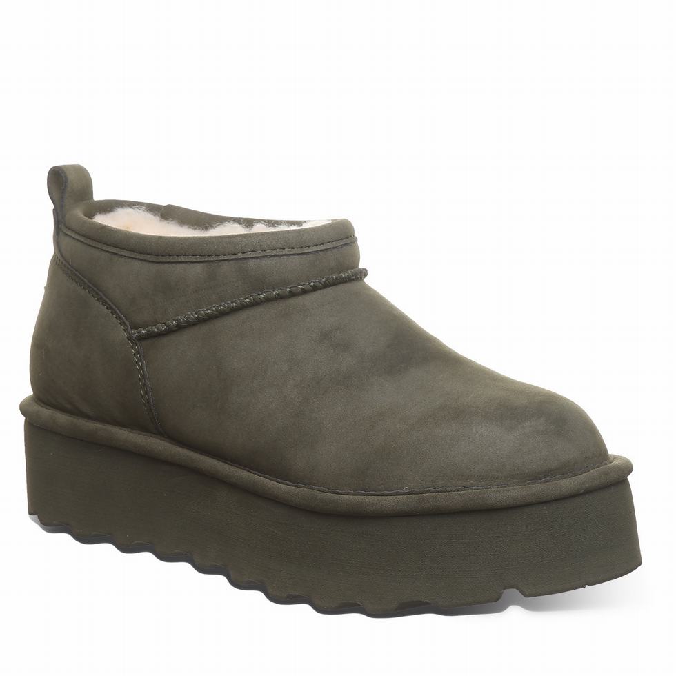 Bearpaw Retro Super Shorty Vegan Plateau Stiefel Damen Grün | RKJ6184FA