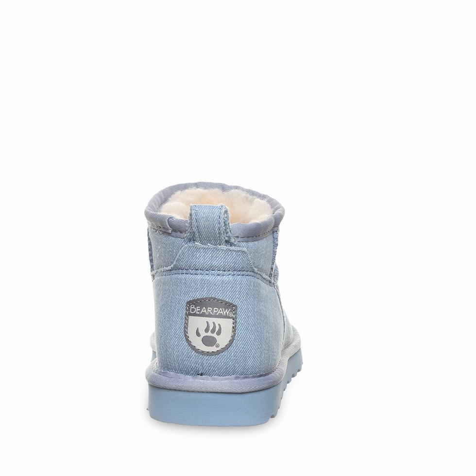 Bearpaw Shorty Vegan Stiefel Damen Blau | YQW8622FA