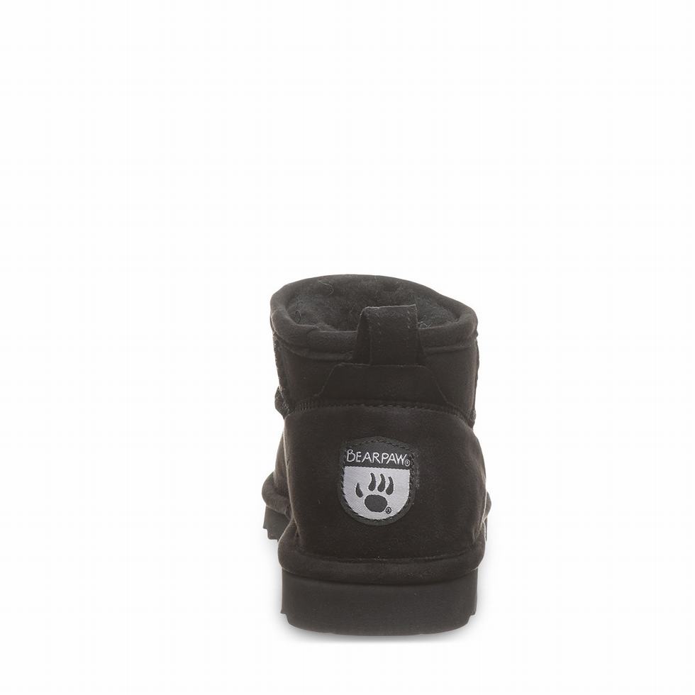 Bearpaw Shorty Vegan Stiefel Damen Schwarz | ASZ1998PM