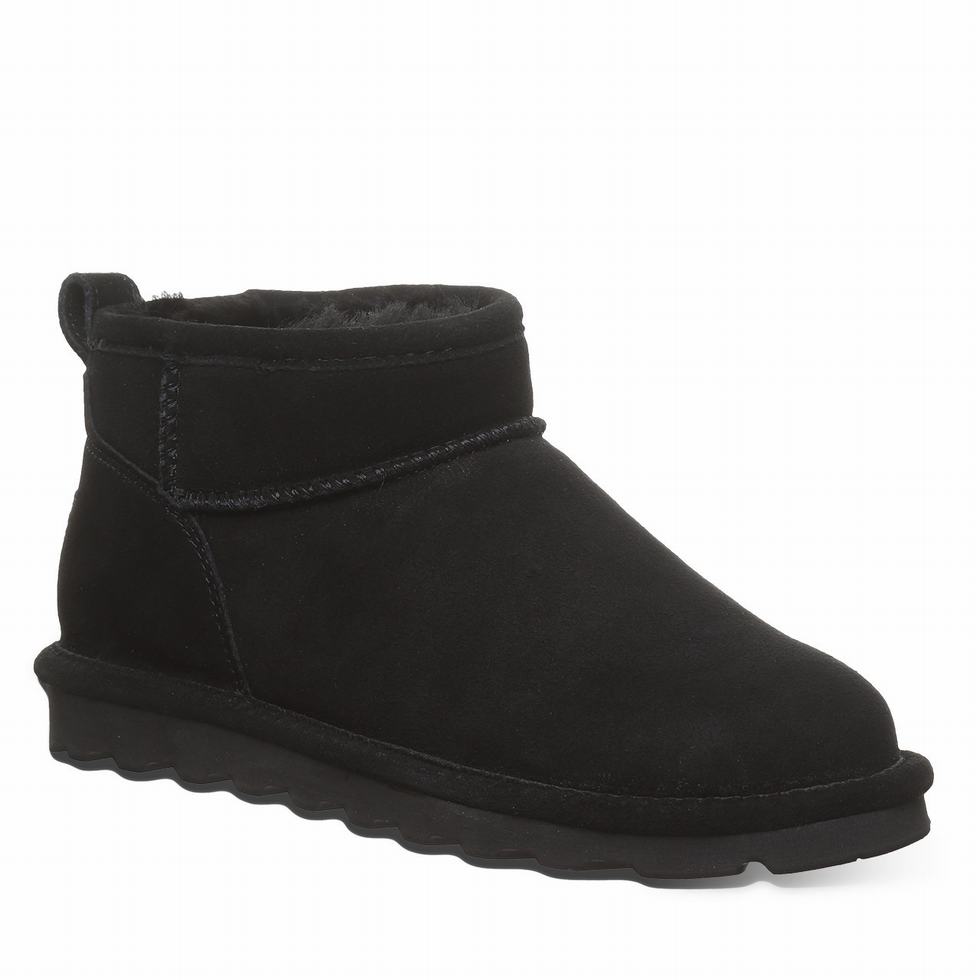 Bearpaw Shorty Wide Stiefel Damen Schwarz | JHG9664AU